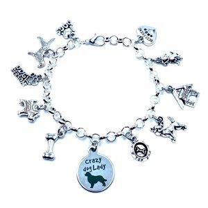 Crazy Dog Lady Charm Bracelet